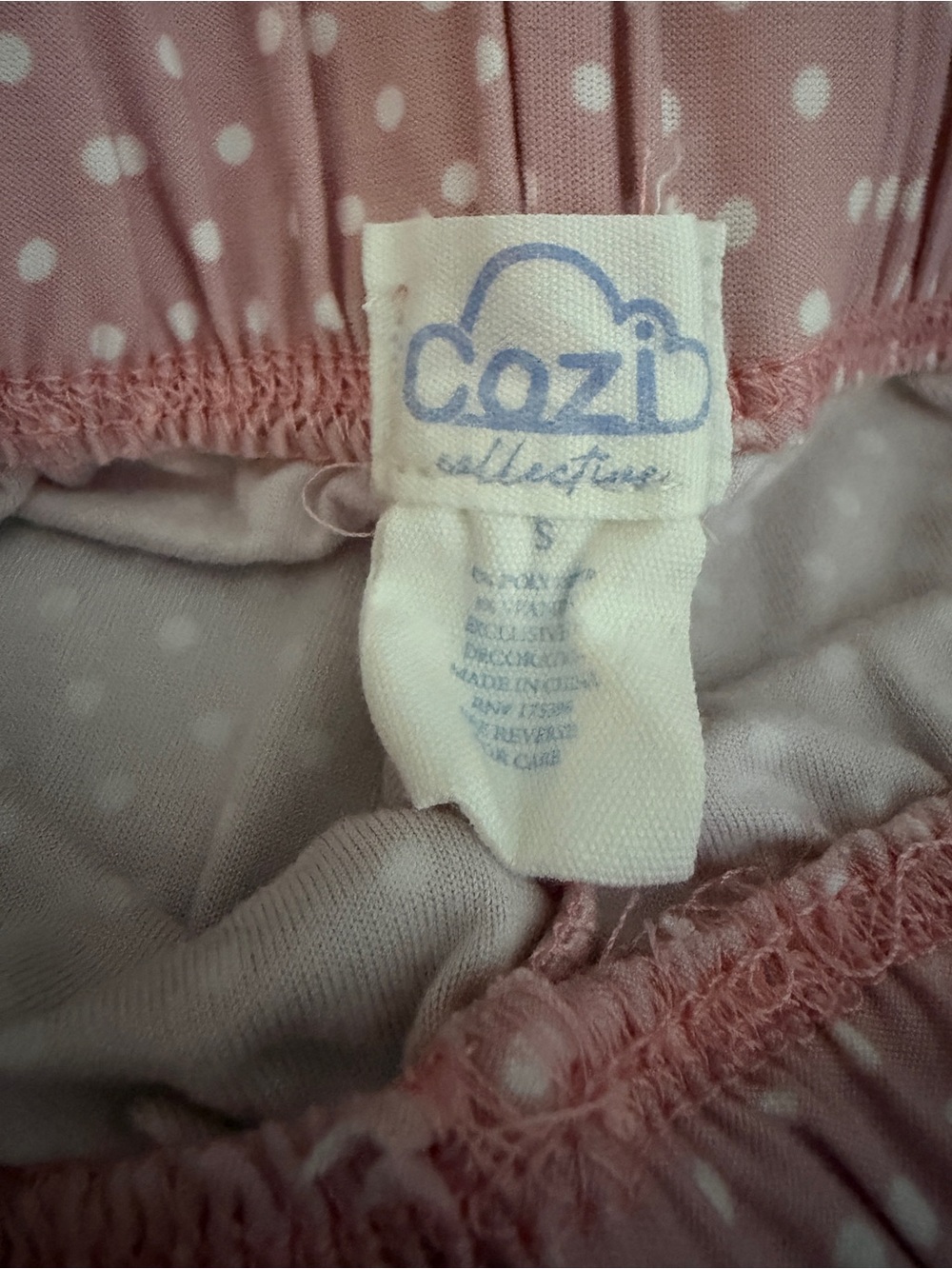 Women's Pink Polka Dot Pajama Set